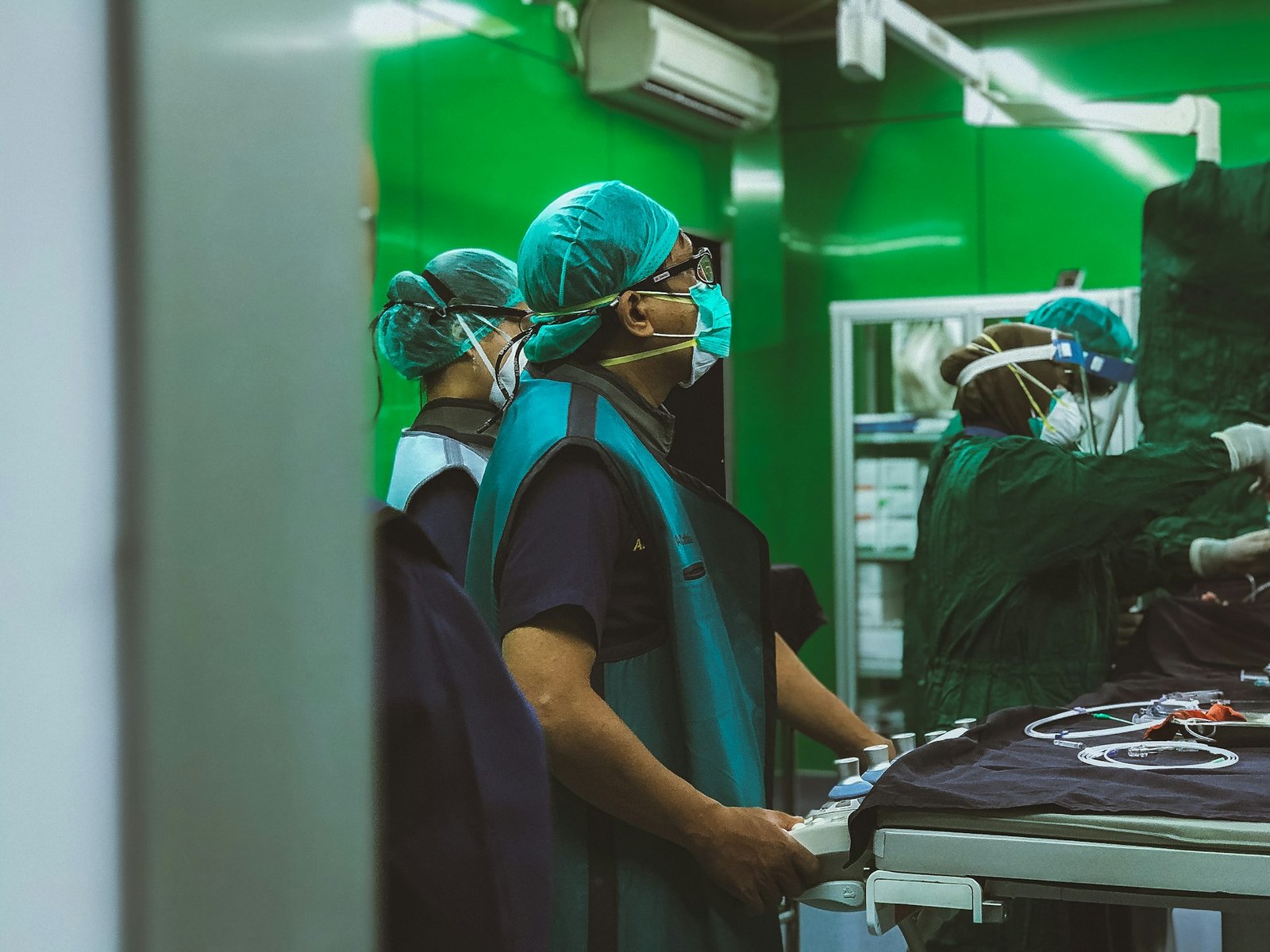 Modern medical equipment in a clinical examination room